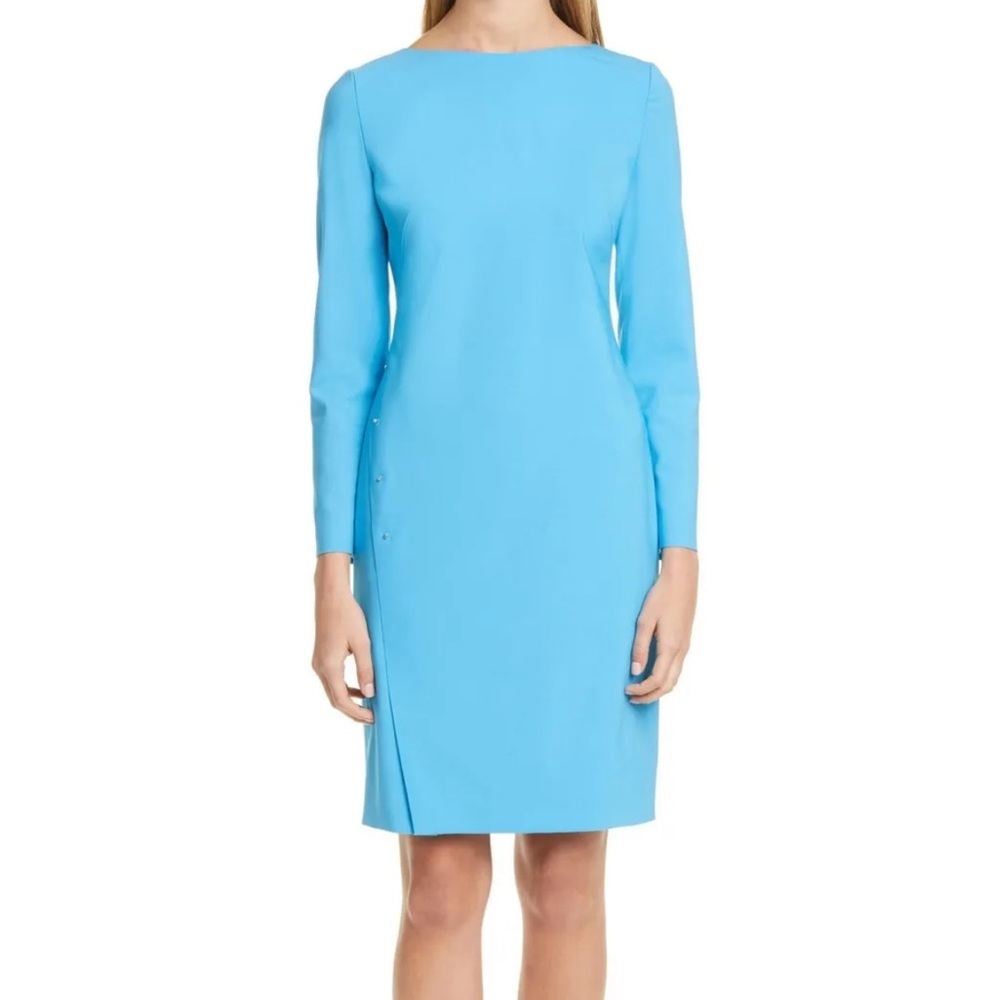 Hugo Boss Diwoma Blue wool pencil Dress 8